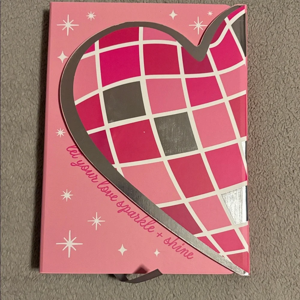 Pink Heart Valentine “let your love sparkle + shine” Journal